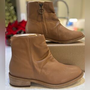 beek Leather Quail Booties in Saddle from Anthropologie